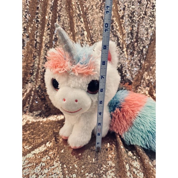 Ploosh WowWee Plush Unicorn With Shimmer Eyes Stuffed Animal 11" P11 - Picture 3 of 5